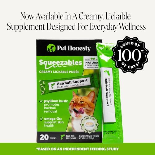 Cat Hairball Support Crunchy & Creamy Chews, Hairball Remedy Cat Treats, Furball Treatment, Supports Skin & Coat, Digestion, Vitamins & Hairball Medicine, Chicken (180-Day Supply)
