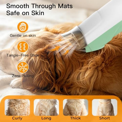 Dog Grooming Vacuum Kit, 7-in-1 Pet Hair Vacuum for Shedding