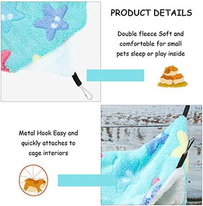 BOAO 2 Pcs Guinea Pig Rat Hammock Guinea Pig Hamster Ferret Hanging Hammock Pig Accessories for Small Animals Chinchilla Parrot Sugar Glider Ferret Squirrel