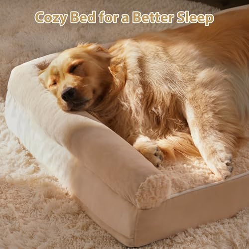 BFPETHOME Orthopedic Washable XXL Dog Bed for Senior Dog Cozy Sleep
