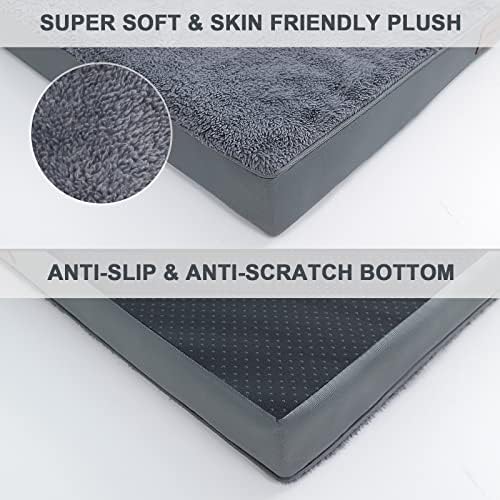 Waterproof Extra Large Size Dog Crate Bed Orthopedic 44x32 Grey