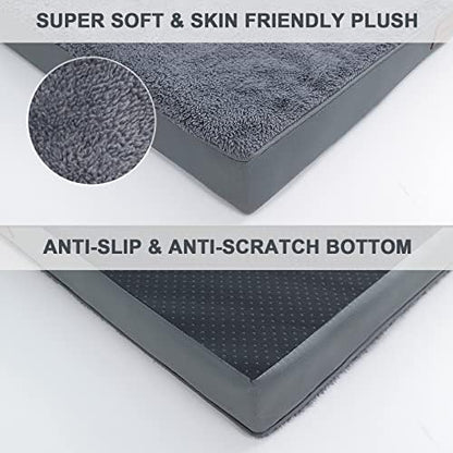 Waterproof Extra Large Size Dog Crate Bed Orthopedic 44x32 Grey