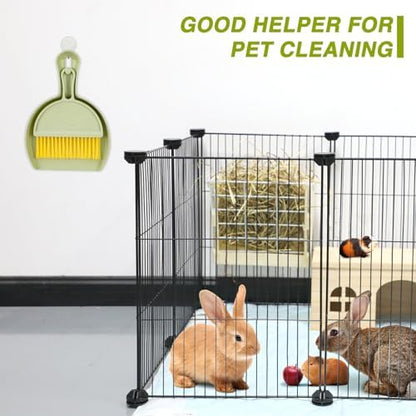 RYPET Mini Dustpan and Brush Set, Small Pet Cage Cleaner(Green)