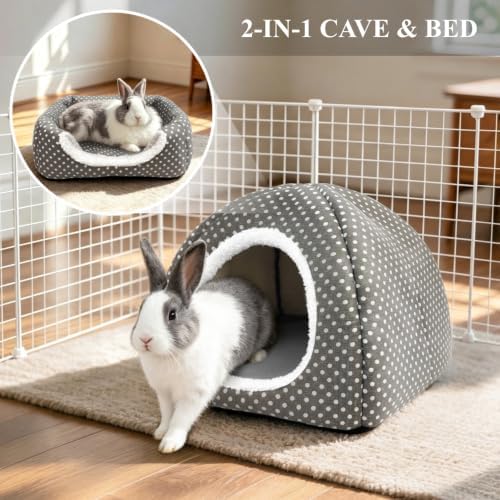 2 Pack Rabbit Hideout Large Bunny Bed Washable Rabbit House