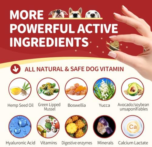 NATURE TARGET Glucosamine for Dogs, 120 Soft Chews, Chicken Flavor