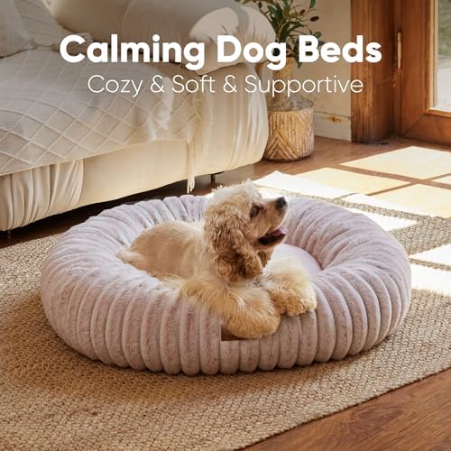 FUKUMARU Dog Bed, 30" Orthopedic Dog Beds for Medium Dogs, Donut Cat Beds
