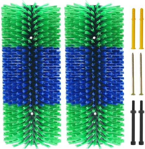 Livestock Scratching Brush Goat Scratcher Full Massage Grooming Brush with 8 Screws for Cattle, Sheep, Horses, Pigs