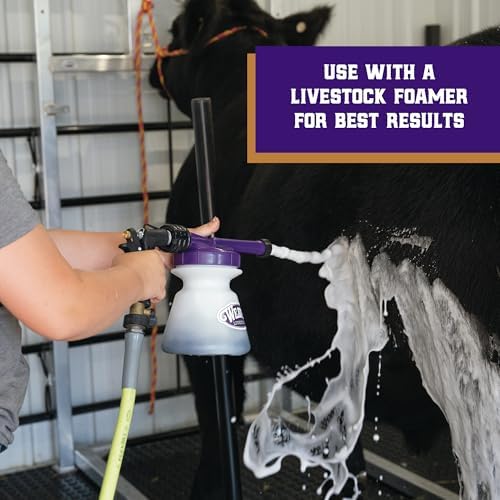 Weaver Livestock Whitening Shampoo for Horses, Pigs, Cattle, Gentle, and Effective Coconut-Based Hide, Hair, and Shampoo, Daily Use, Cattle Show Supplies, 1 Gallon