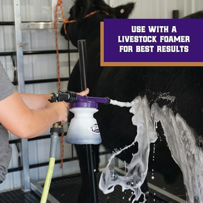 Weaver Livestock Whitening Shampoo for Horses, Pigs, Cattle, Gentle, and Effective Coconut-Based Hide, Hair, and Shampoo, Daily Use, Cattle Show Supplies, 1 Gallon