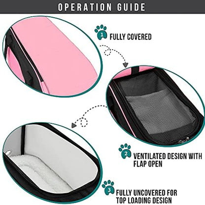 PetAmi Small Dog Purse Carrier with Pockets, Airline Approved, Pink