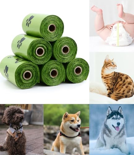 Dog Poop Bags Rolls with Dispenser - Leak Proof - 540 Count Unscented