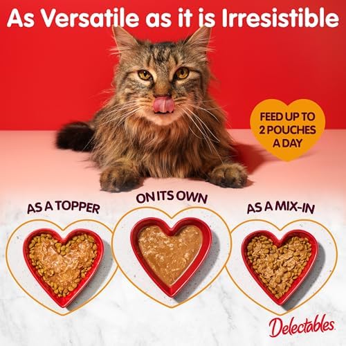 Delectables Lickable Treat Chowder Wet Cat Treat with Real Tuna & Whitefish, Food Topper, Hydrating, Grain-Free, No Fillers, By-Products, Added Preservatives, 1.4oz Pouch, 12ct