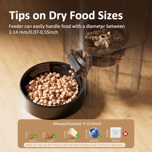 Automatic Cat Feeder, 5G WiFi APP Control Automatic Pet Feeder, 5L Cat Dry Food Dispenser with Remote Feeding,10 Meals Programmable 1-15 Portion Control Auto Dog Feeders for Cats,Puppy