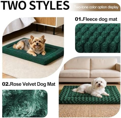 Dog Bed Mat, Reversible Crate Pads for Small/Medium/Large Dogs & Cats Sleeping, Portable & Soft, Dog Beds Crate Pad (Mix, S(24"*18"*1.5")) (Mixed Colors - B-4PCS, S(24"*18"*1.5"))