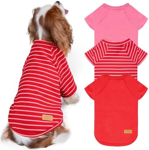 KYEESE 3Pack Dog Sweater with Sleeves Fleece Shirt for Small Dogs