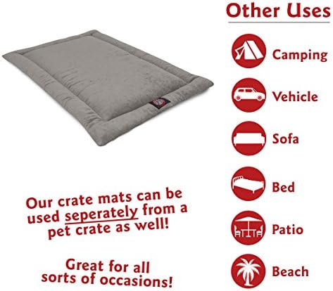 Majestic Pet Dog Crate Mat - Machine Washable Soft Plush Pet Bed Pad for Crates & Kennels | USA Crafted | 48"x30" Villa Vintage