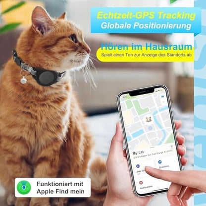 GPS Cat Tracker Collar, iOS‑Only Smart Pet Activity Tracker, 2 Pack