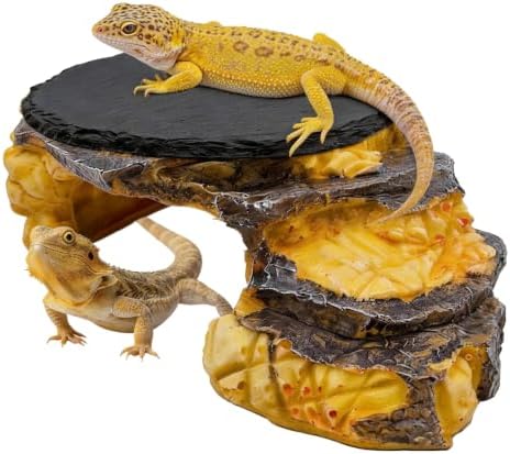 Reptile Basking Platform Gecko Hide Juvenile Beared Dragon Tank Accessories
