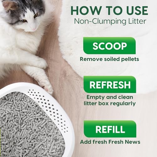Fresh Pellet Non-Clumping Paper Cat Litter, 12 Pound