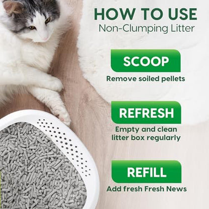 Fresh Pellet Non-Clumping Paper Cat Litter, 12 Pound