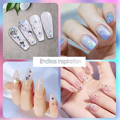 Laza 10g Stars Glitter Confetti Shiny Five-Angle Star False Nail Sequins