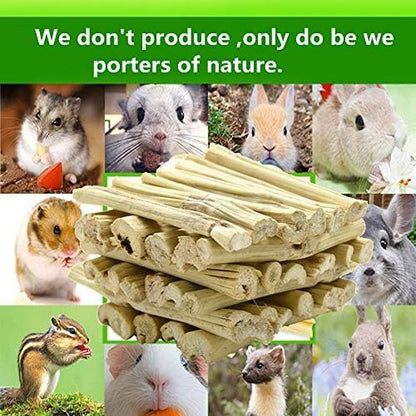 150G Rabbit Chew Toys, Rabbit Treats Made from Sweet Bamboo, Guinea Pig Keep Clean Teeth and Healthy Gums, Chew Toys for Teeth Best Bunny Toy