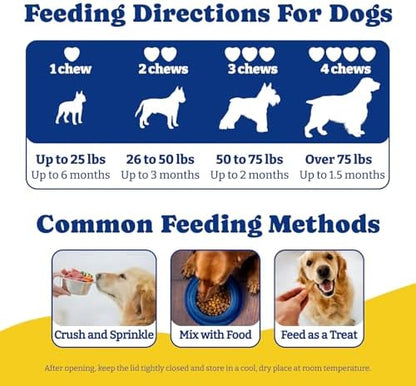 Probiotics for Dogs, Dog Gut, Immune & Skin Health Support Supplement