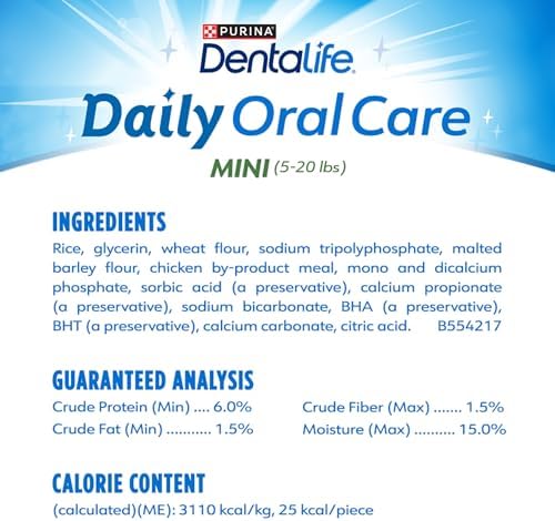 Dentalife Daily Oral Care Dog Treats for Small Dogs 5-20 lbs.,Chewy Dental Treat to Freshen Breath and Fight Tartar,Chicken Flavor,14.7 oz. Each,45 Chews each/90 Chews-45 ct. Pouch,(Pack of 2)