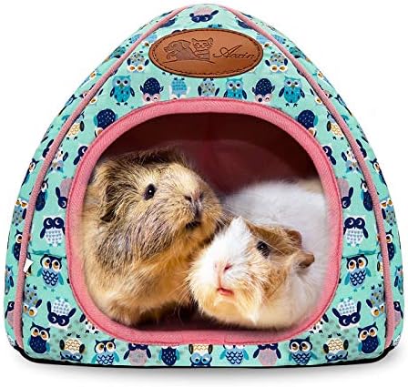 Guinea Pig Bed Hideout, Washable Hamster Cave for Small Animals