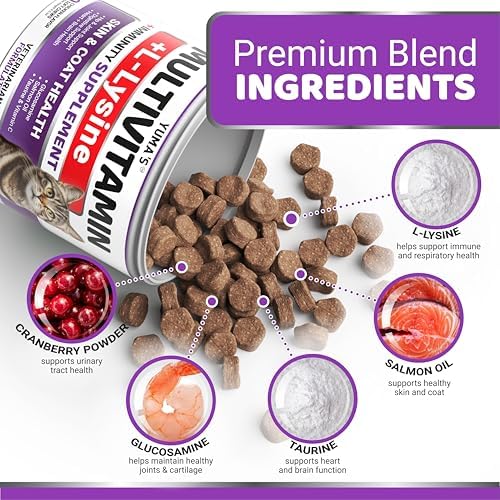 Cat Multivitamin Chews - Cat Vitamins and Supplements - Taurine & Lysine
