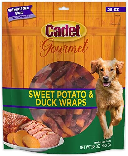 Cadet Gourmet Sweet Potato & Duck Wrapped Biscuits Dog Treats, 28 oz