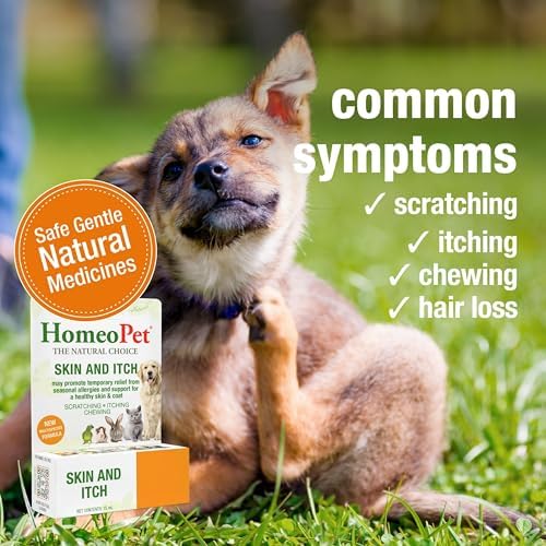 HomeoPet Skin and Itch, Skin Soother for Dogs and Cats, 15 Milliliters
