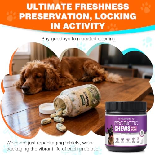 Probiotics for Dogs Dog Probiotics for Digestive Health Probiotic for Dogs Gut Health Itchy Skin Dog Probiotics for Diarrhea Dog Constipation Relief Gas for Dogs Immune Support Chicken Flavor 90ct