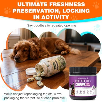 Probiotics for Dogs Dog Probiotics for Digestive Health Probiotic for Dogs Gut Health Itchy Skin Dog Probiotics for Diarrhea Dog Constipation Relief Gas for Dogs Immune Support Chicken Flavor 90ct