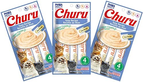INABA Churu Tuna Recipe Lickable Purée Natural Cat Treats 12 Tubes