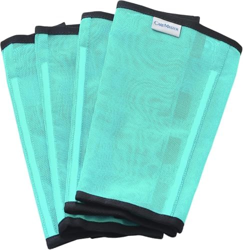 Fine Mesh Fly Boots Loose Fitting & Non-Slip Horse Fly Leggings No More Horsefly Nuisance Greatly Reduce Stomping Breathable with Natural Air Flow (Set of 4)