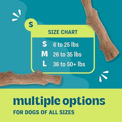 Pupstages Dogwood Stick Dog Chew Toy, Made in USA, Small, 5.4"