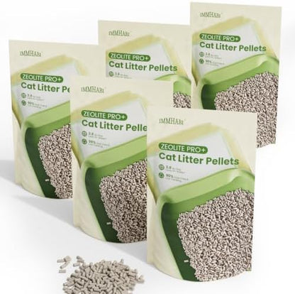 Zeolite Cat Litter Pellets, Dust Free, 19 lbs – for Dual-Layer Boxes Only