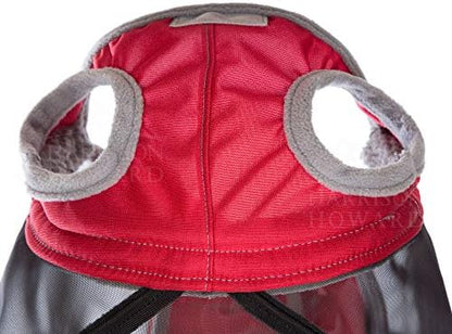 Harrison Howard CareMaster Pro Luminous Horse Fly Mask Large Eye Space Full Face Standard with Nose No Ears Ruby Full Size
