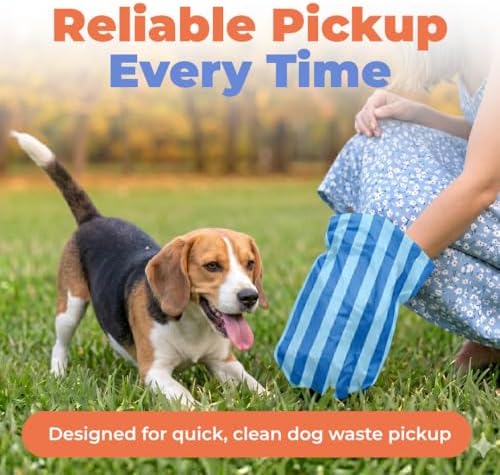 Best Pet Supplies Poop Bags for Dogs - Blue Strips, 150 Count