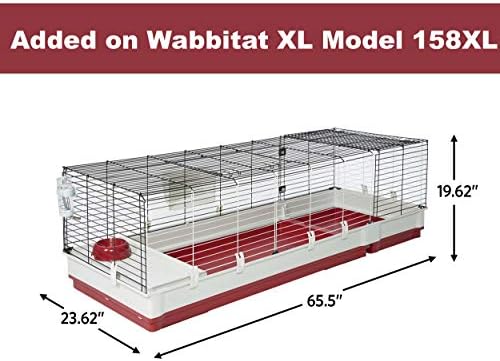 MidWest Homes for Pets Rabbit Cage Wire Extension | Extension Fits Midwest Models 158 & 158XL, 158WEX, Maroon/White (Wire Extension Only)