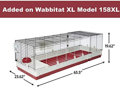 MidWest Homes for Pets Rabbit Cage Wire Extension | Extension Fits Midwest Models 158 & 158XL, 158WEX, Maroon/White (Wire Extension Only)