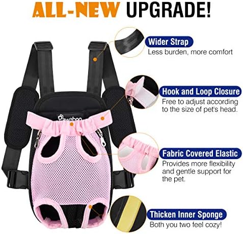 Pawaboo Pet Front Carrier Backpack for Small Medium Dogs