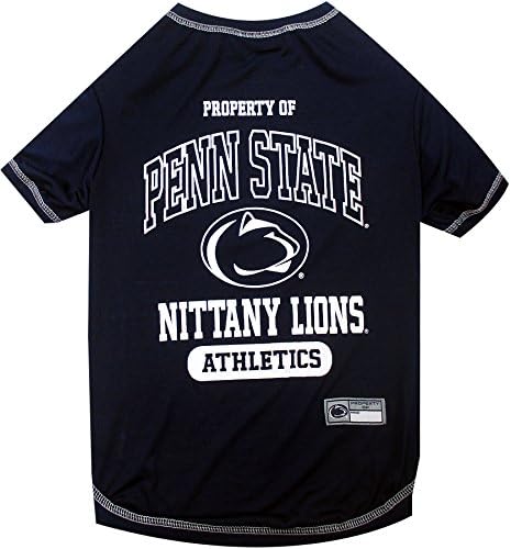 Pets First Collegiate PENN STATE NITTANY LIONS Dog T-Shirt, Large. - Licensed Shirt for Pets Team Colored with Team Logos.- Premium Stretchable Materials for the Comfrot of your Dog & Cat.