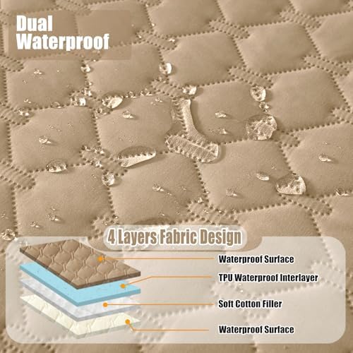 Smiry Waterproof Dog Bed Cover Blanket, Reversible Pet Blanket