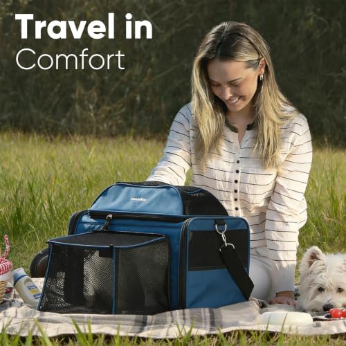 FUKUMARU Expandable Cat Carrier Large, Soft Pet Carrier Airline Approved