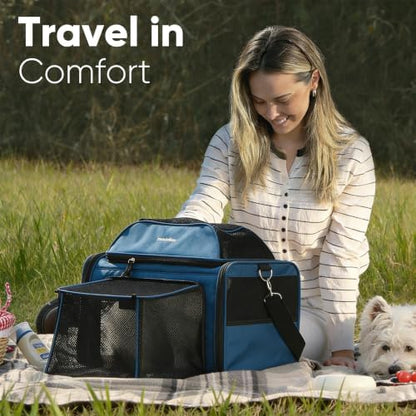 FUKUMARU Expandable Cat Carrier Large, Soft Pet Carrier Airline Approved