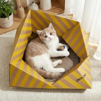 Petnovo Cat Scratcher Bed, Foldable Collapsible Design, Outdoor Cat Bed
