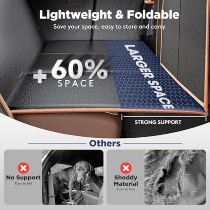 FURTIME XL Back Seat Extender for Dogs, Hard Bottom Seat Cover for Truck