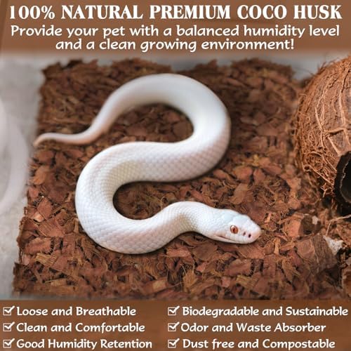 ZeeDix 10LBS Coconut Husk Chip Substrate for Reptiles, 72QT Coco Husk Chips